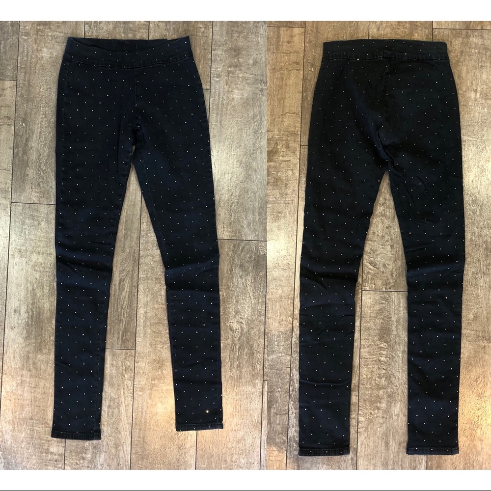 Charley 5.0 rhinestone black stretch denim jeans
